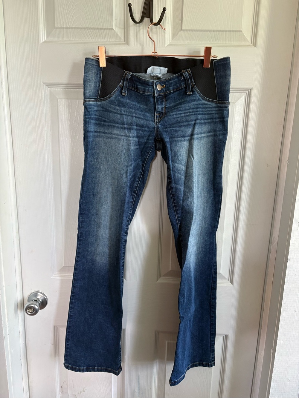 Isabel Maternity by Ingrid & Isabel Dark Blue Flare Maternity Jeans